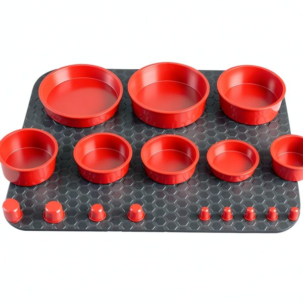 Red 23 Piece Cap Plugs Kit by TUIREL – Red Seal for Smoke Leak Testing-2