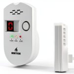 Natural Gas Leak Detector BIXTEK BRJ-502E Plug-In White Home & RV-0