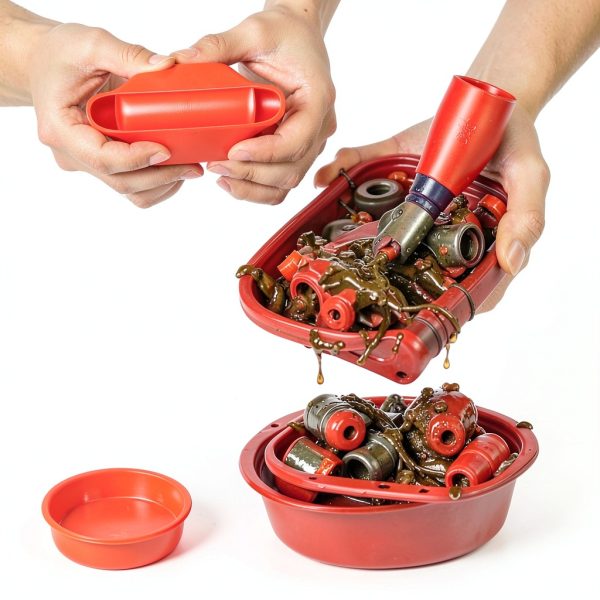 Red 23 Piece Cap Plugs Kit by TUIREL – Red Seal for Smoke Leak Testing-3