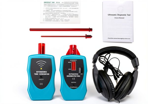 allsun Ultrasonic Leak Detector Diagnostic Stethoscope 36-44kHz Air/Contact Probe,Kit w/Rotary Volume,Tone Generator,Find Vacuum Gas Seal Faults,Auto& Industrial Leak Detection Tool-5