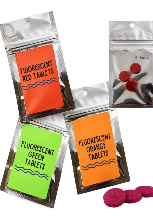 Fluorescent Dye Tablets 3 Pack Green Red Orange NRG-FD-10136-0