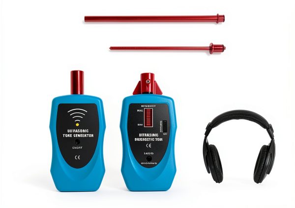 allsun Ultrasonic Leak Detector Diagnostic Stethoscope 36-44kHz Air/Contact Probe,Kit w/Rotary Volume,Tone Generator,Find Vacuum Gas Seal Faults,Auto& Industrial Leak Detection Tool-1