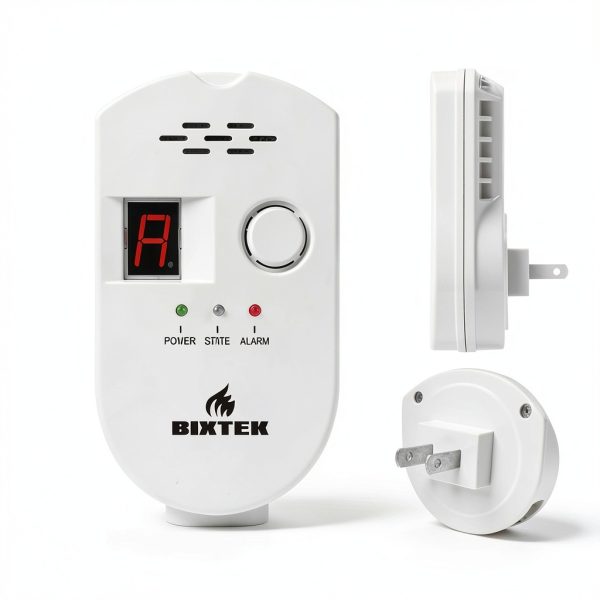 Natural Gas Leak Detector BIXTEK BRJ-502E Plug-In White Home & RV-4