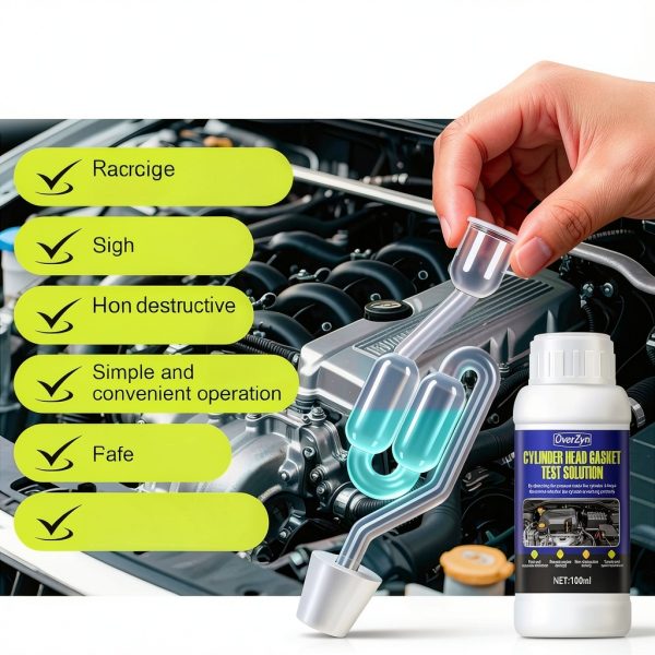 Head Gasket Tester Kit OverZyn 100ml Universal Adapter Fast Accurate-2