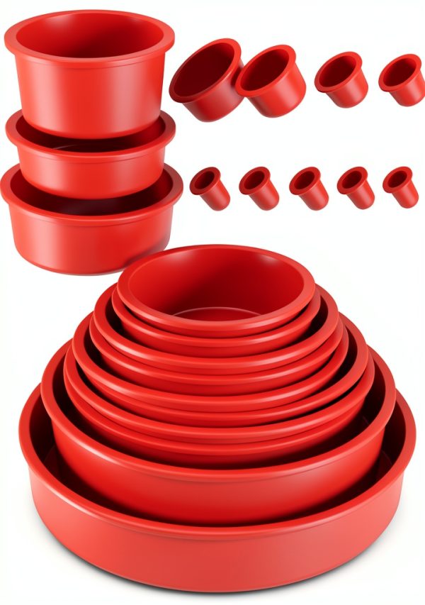 Red 23 Piece Cap Plugs Kit by TUIREL – Red Seal for Smoke Leak Testing-6