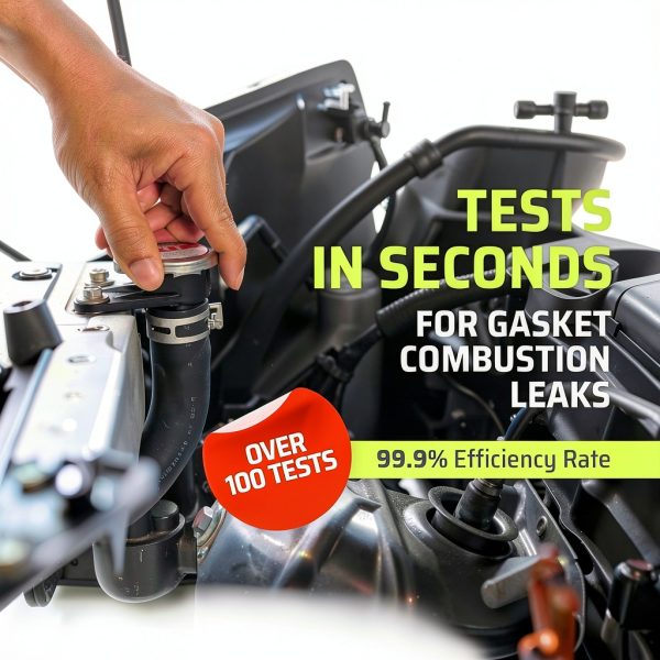 Head Gasket Tester Kit FORTIVO 100+ Tests Radiator Adapter 8oz Fluid-2
