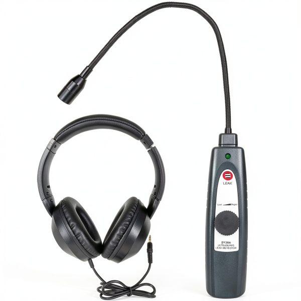 Ultrasonic Leak Detector for HVAC/Automotive/Industrial Use | 38-42kHz Frequency Range Detection with Sound & Light Alerts Portable Gas/Air/Water Leakage Finder Kit Adjustable Sensitivity-0
