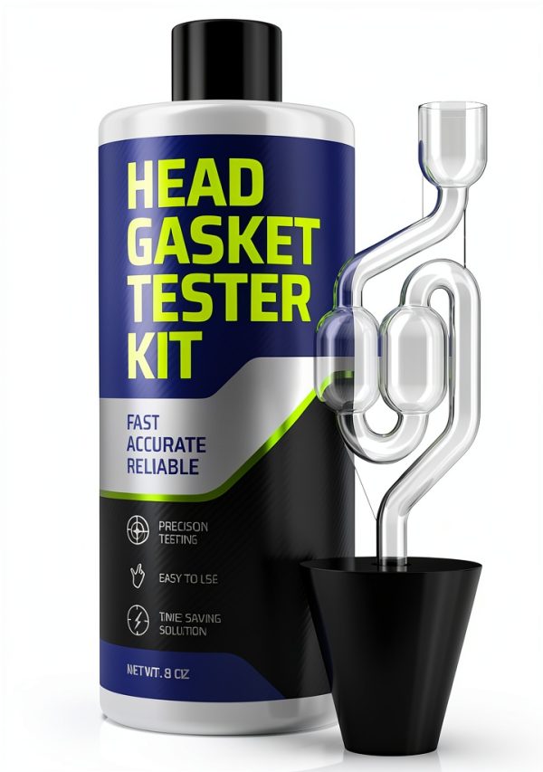 Head Gasket Tester Kit FORTIVO 100+ Tests Radiator Adapter 8oz Fluid-0